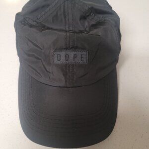 Dope Street Wear Black Nylon Box Logo Mens Adjustable OSFA Dad Hat Pre-Owned